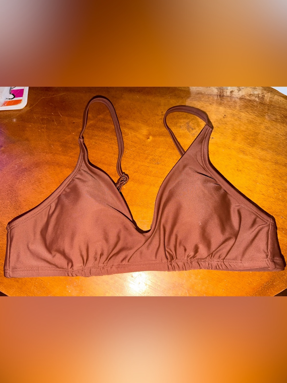 Target Women’s Brown Triangle Bralette Swim Top